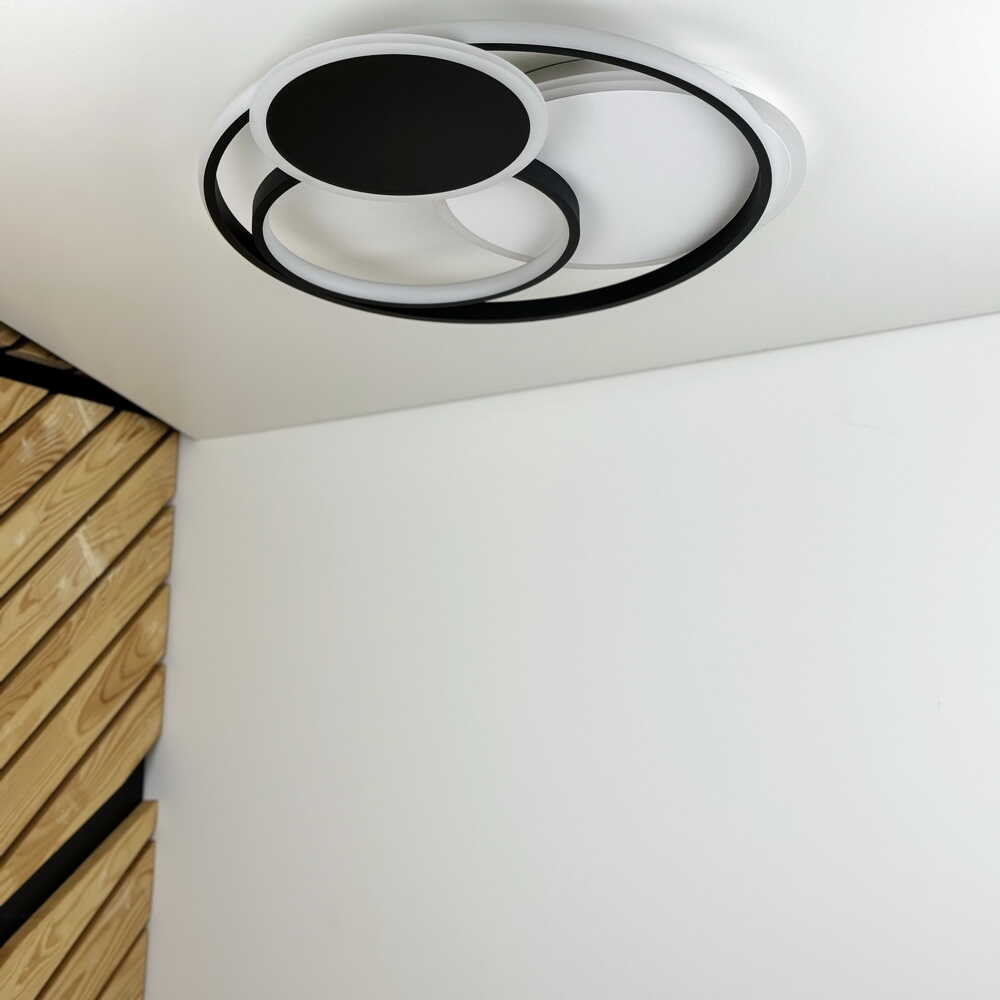 Светильник LED smart SPINER с пультом 100Вт 3000-6000K 7000Lm Круглый Черный 220525